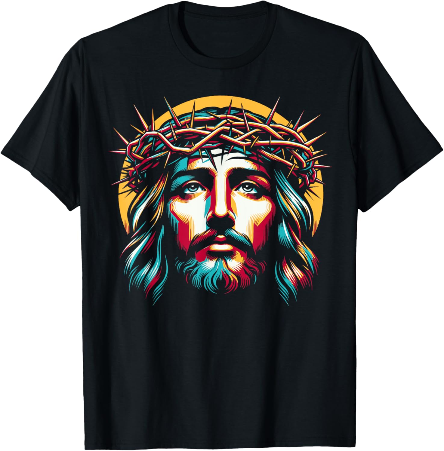 Jésus-Christ, couronne d'épines, religieuse, foi chrétienne T-Shirt